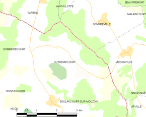 Poziția localității Outremécourt