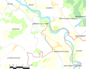 Poziția localității Lamenay-sur-Loire