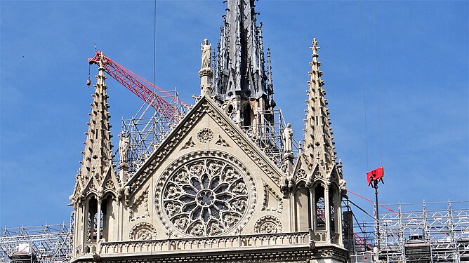 Reconstruction site at Notre-Dame de Paris Cathedral, May 2024