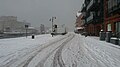 Ustka, Bulwar Portowy zimą