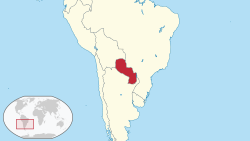 Localización de Paraguay