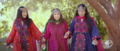 Sindhi women wearing traditional clothing on Sindhi Cultural Day in Jamshoro, Pakistan.