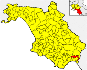 Poziția comunei în cadrul provinciei