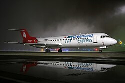 Fokker 100 der Greenland Express