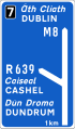 Map Type Advance Direction Sign (motorway)