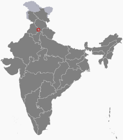 Location of चण्डीगढ़ ਚੰਡੀਗੜ੍ਹ की स्थिति