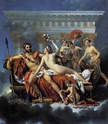 Marte desarmado por Venus y las Tres Gracias, de Jacques Louis David, 1824.