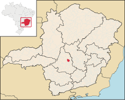 Localização de Pitangui em Minas Gerais