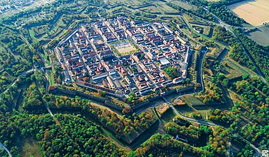 Fästningsstaden Neuf-Brisach, byggd efter Pfalziska tronföljdskriget.