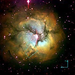 Trifidnebulosan. Det skisserade området är utvidgat högerut.