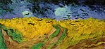 Vetefält med kråkor av Vincent Van Gogh