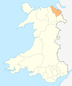 弗林特郡在威尔士的地理位置