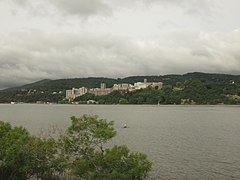 United States Military Academy from across the Hudson River in 2017