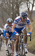 Omloop Het Nieuwsblad 2009, met Robbie McEwen in het wiel.