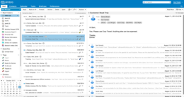 Screenshot dell'interfaccia webmail