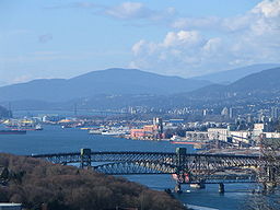 Vy över Burrard Inlet