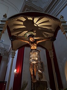 Crocifisso conservato nella chiesa del Carmine a Buscemi