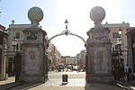 Royal Naval College, Gates, Gate Piers and Lodges to West Entrance