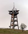 DerEugen-Keidel-Turm auf dem Schauinsland im Abendlicht