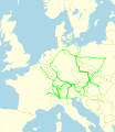 Rutas Eurocity en invierno de 2010.