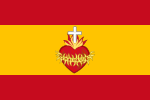 Spanish flag with the Sacred Heart used by Carlism
