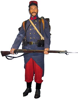 Av stormakterna var det bara Frankrike som 1914 gick i krig i en uniform som inte såg mycket annorlunda ut än under Fransk-tyska kriget 1870–1871.