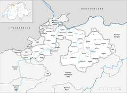 Canton Basilea Campagna – Mappa