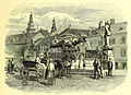 De Lindwurmbrunnen (Lintwormfontein) in Klagenfurt, afbeelding uit 1880