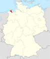 Tyskland, beliggenhed af Wittmund markeret