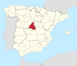 Comunità de Madrid - Localizazion