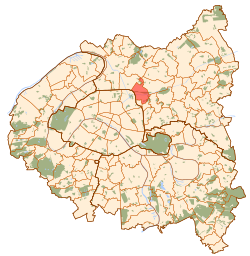 Location (in red) within Paris ایل-دو-فرانس