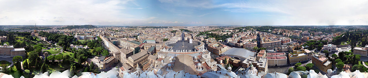 Vista a partir da cúpula de São Pedro.