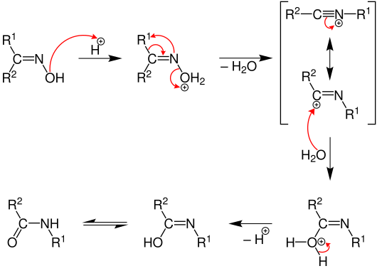 Reaktionsmechanismus der Beckmann-Umlagerung