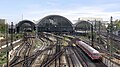 Teil des nordwestlichen Bahnhofkopfes von Dresden Hauptbahnhof