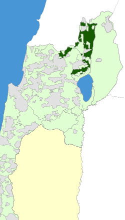 Location of Upper Galilee