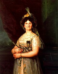 Retrato de la reina María Luisa de Parma, de Francisco de Goya. 1819.