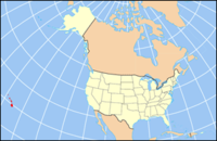 Розташування штату Гаваї на мапі США