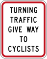 (R2-9.1) Turning Traffic Give Way To Cyclists