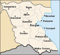 Obština Burgas na mapě
