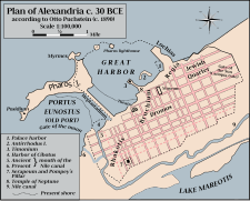 Alejandría hacia el 30 a. C., una polis helenística.