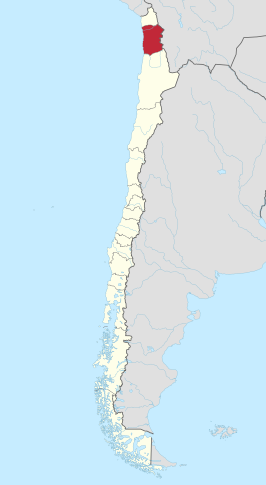 Kaart van Tarapacá