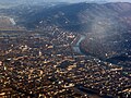 Vista aerea di Torino. In alto è ben visibile la basilica juvarriana.