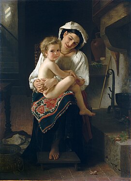 Млада майка, поглеждаща към детето си (1871)