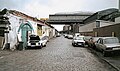 Bahnhof Gleisdreieck, oben U1, rechts U2, links stillgelegter Viadukt der S-Bahn, 1986