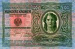 Lice i naličje novčanice austro-ugarske krune