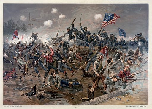Oil Painting of Civil War Battle of Spottsylvania