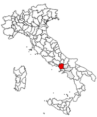 Terletaknya Wilayah Caserta di Itali