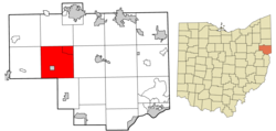 Location of Hanover Township in Columbiana County