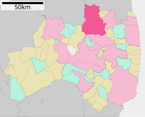 Localizarea Fukushima în Prefectura Fukushima