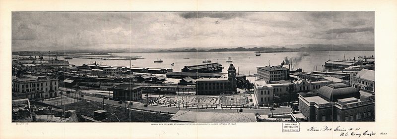 Panorámica do porto de San Xoán en 1927.